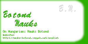 botond mauks business card